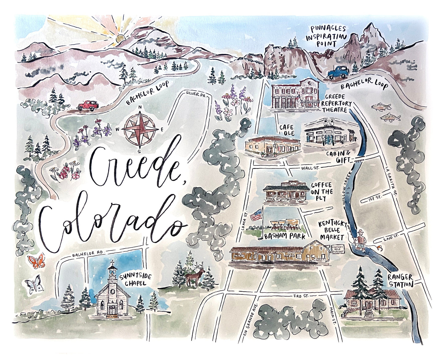 Creede Watercolor Print