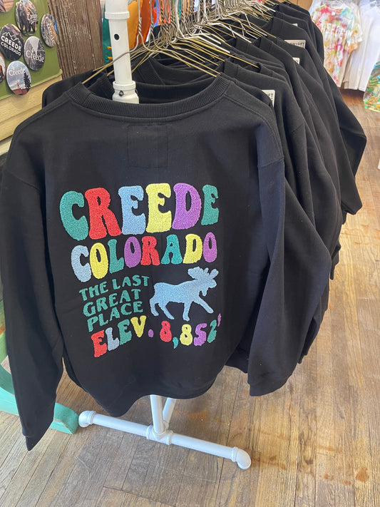 Chenille Blk Creede Sweatshirt