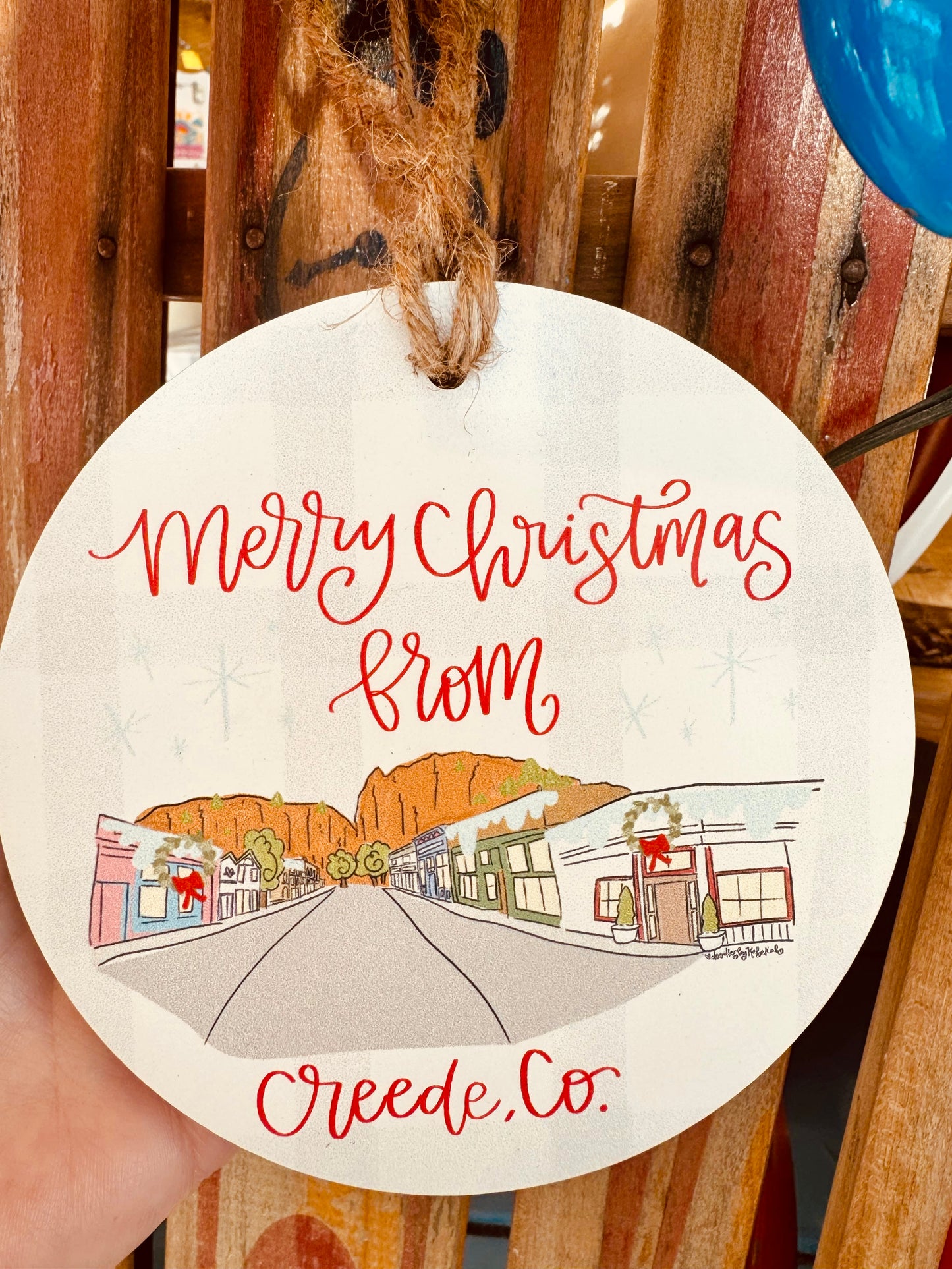 Merry Christmas Creede Ornament