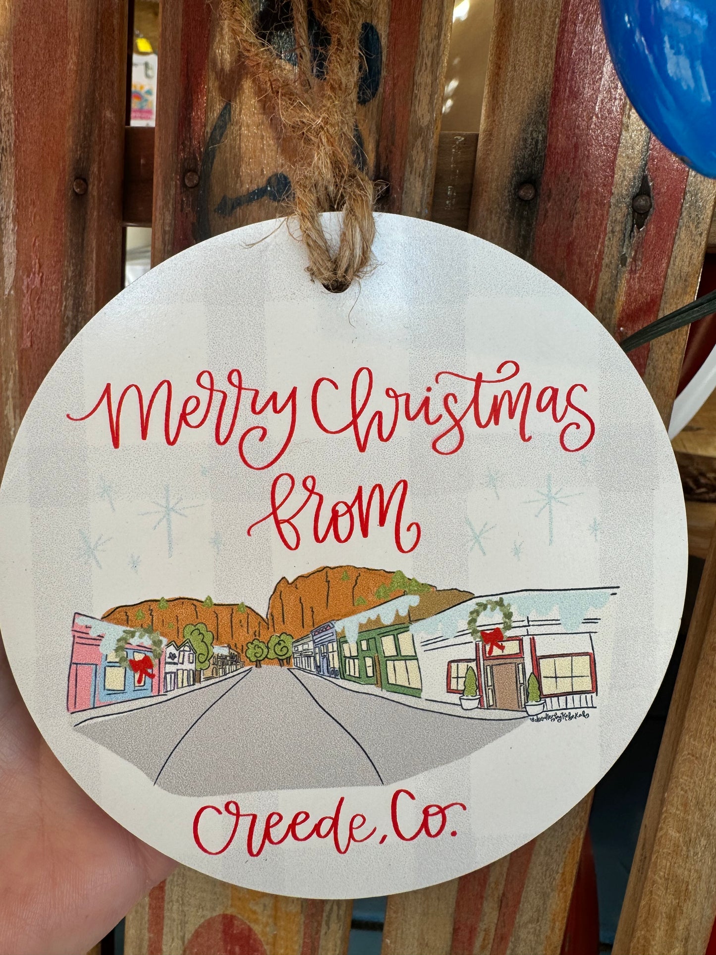 Merry Christmas Creede Ornament