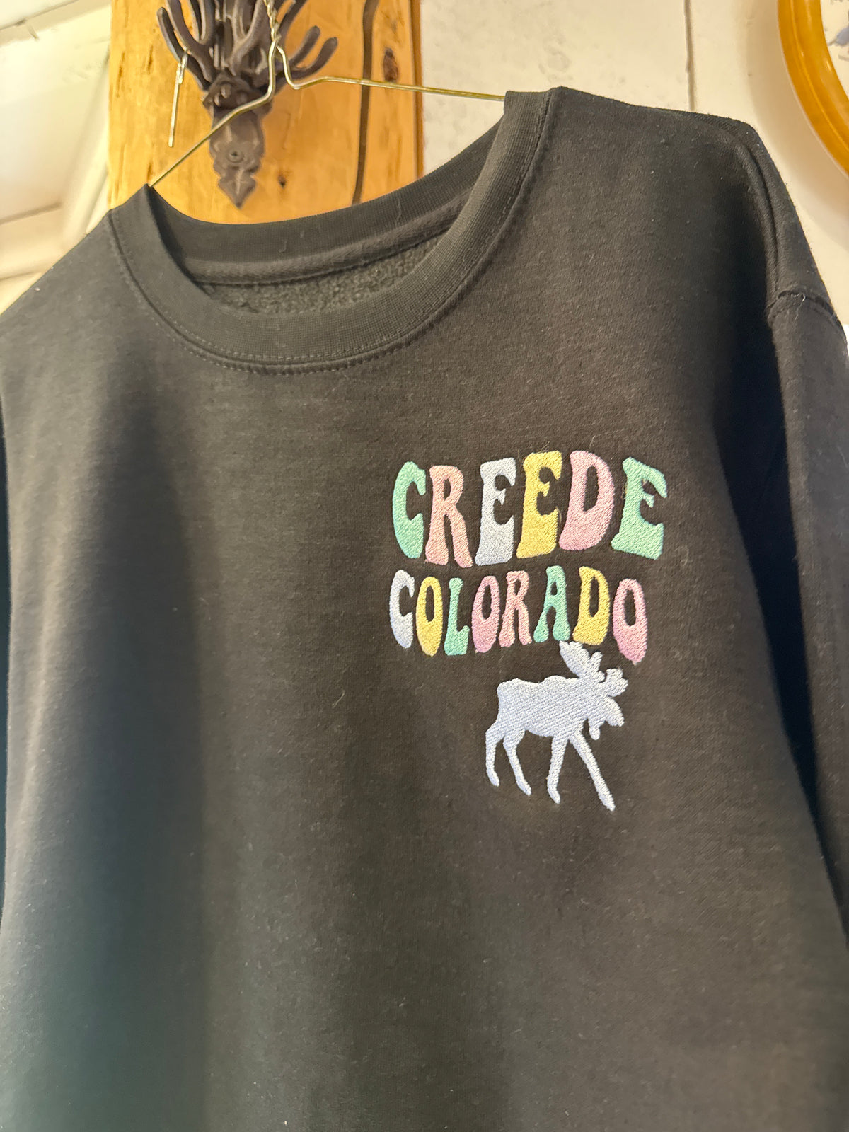 Blk Chenille Creede Embroidered