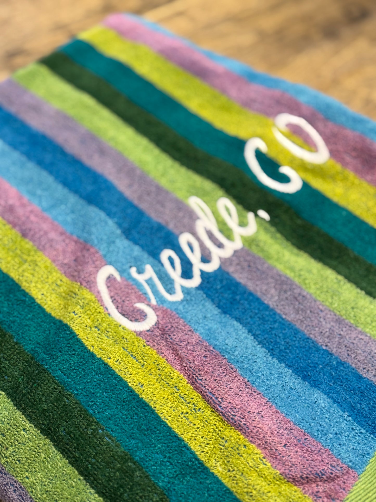 Velour Green beach Towel