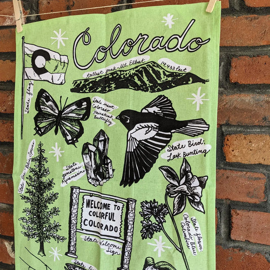 Colorado Emblems Tea Towel