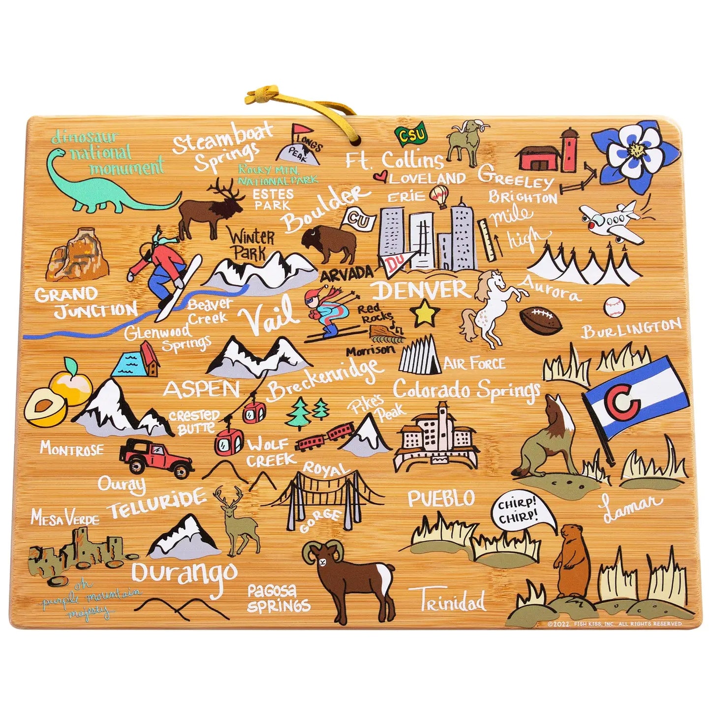 Colorful Colorado Cutting Board